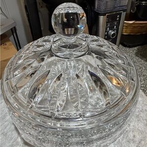 Gorham Full Lead Crystal Clear Candy Dish w/ Lid